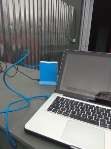 Ponto de Wi-Fi no rooftop do coworking